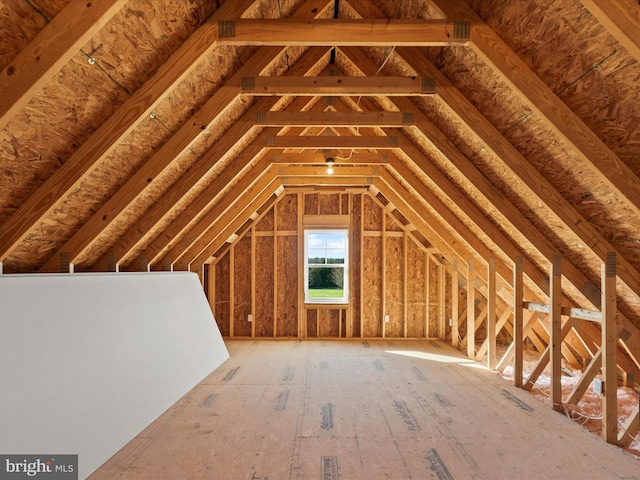 view of attic