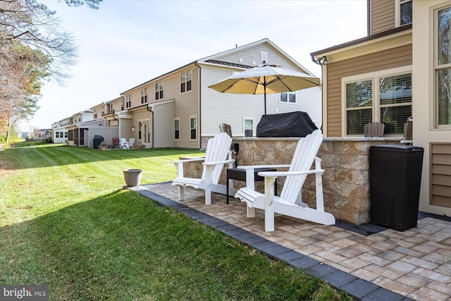 view of yard featuring a patio area