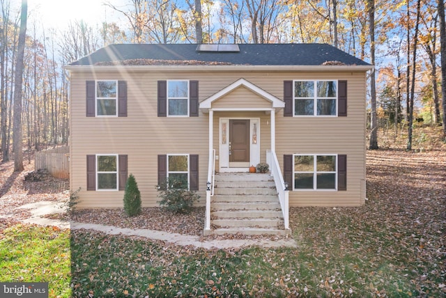 view of split foyer home