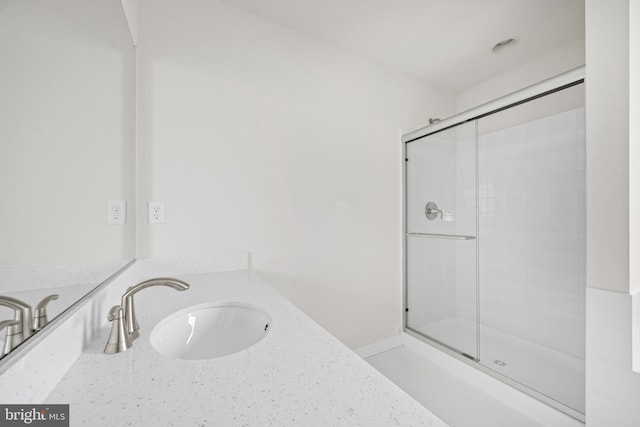 635 Corbit Dr, Middletown, DE 19709 - full bathroom featuring vanity and a stall shower