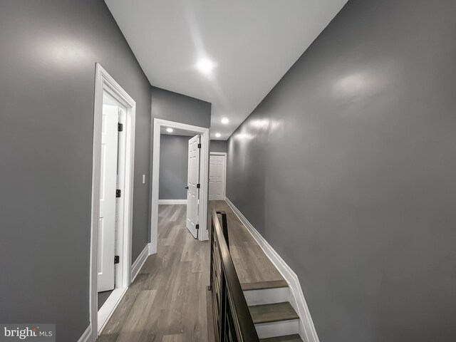 4827 N Warnock St, Philadelphia, PA 19141 - corridor featuring wood finished floors and recessed lighting