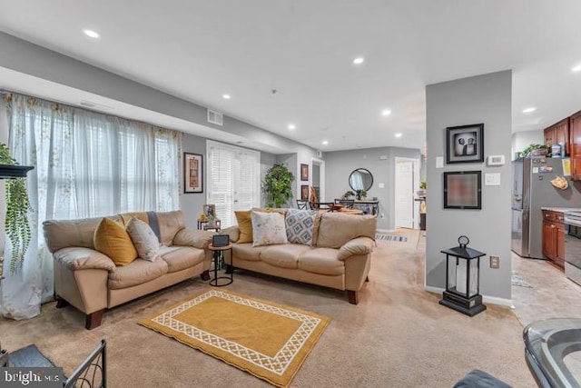 view of carpeted living room