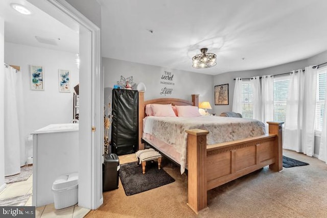 view of carpeted bedroom