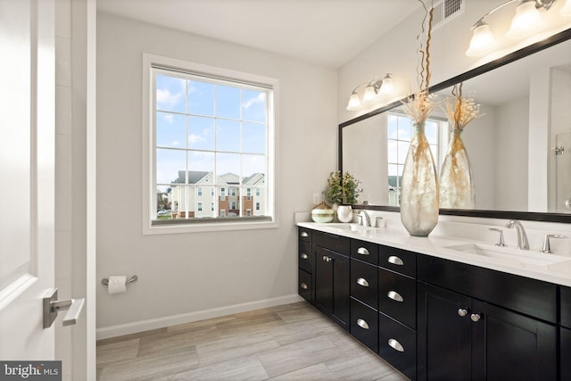 bathroom featuring vanity