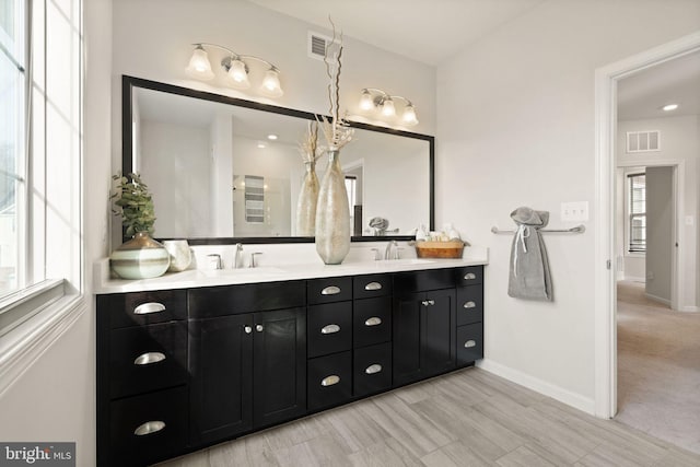 bathroom with vanity