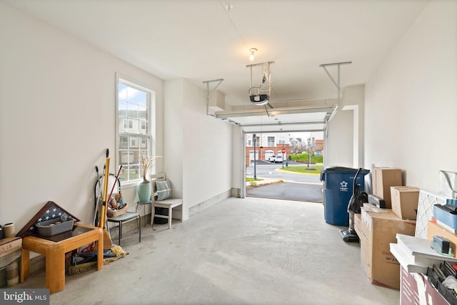 garage featuring a garage door opener