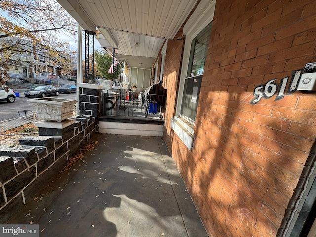 view of patio / terrace featuring covered porch