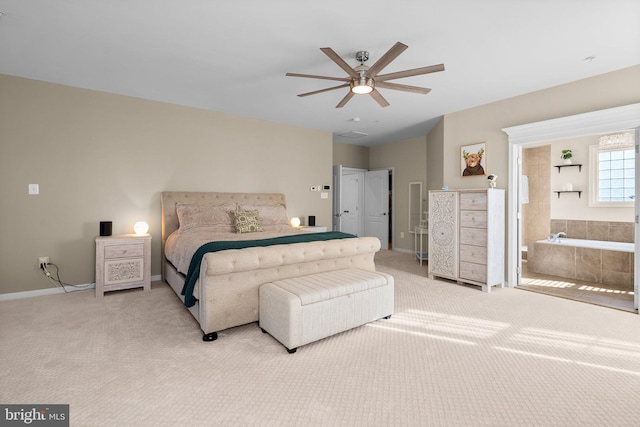 6616 Osborne Hill Dr, Upper Marlboro, MD 20772 - bedroom featuring light colored carpet, baseboards, and ensuite bathroom