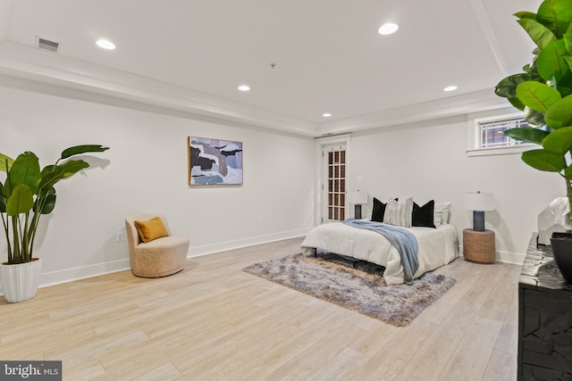 1408 10th St NW Unit 102, Washington, DC 20001 - bedroom featuring wood finished floors, recessed lighting, and a raised ceiling