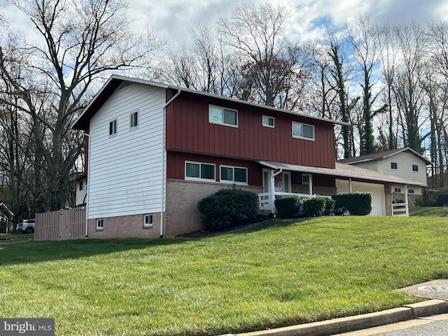 view of front property with a front yard