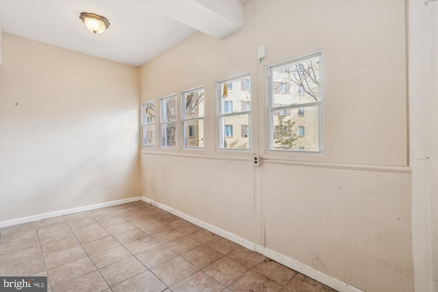 view of tiled spare room