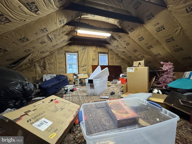 view of attic