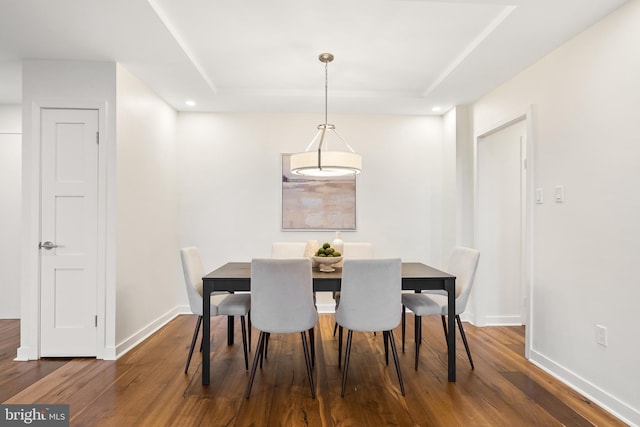 dining room featuring dark wood-type flooring