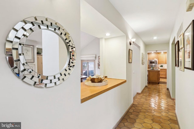 corridor with tile patterned floors