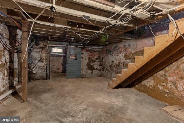 view of basement