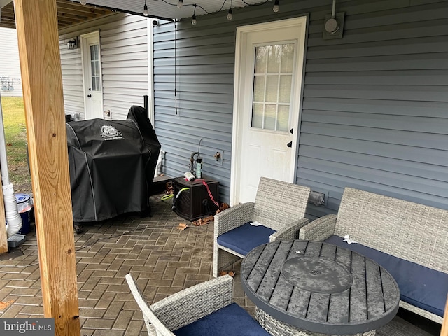 view of patio with grilling area