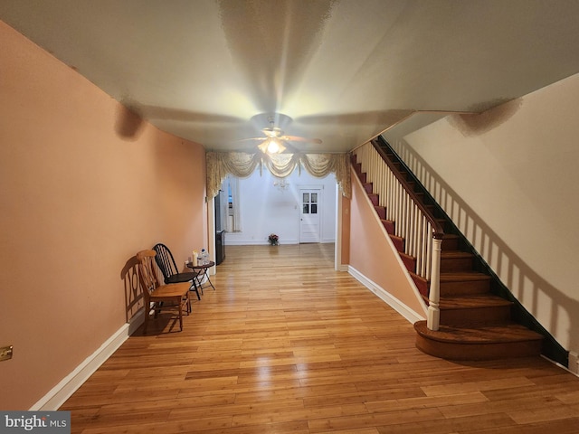 interior space featuring light wood-type flooring