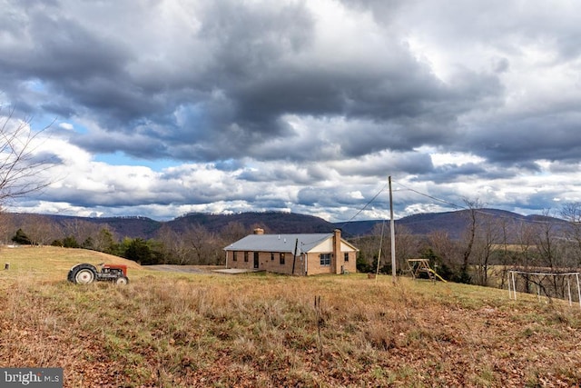 property view of mountains with a rural view