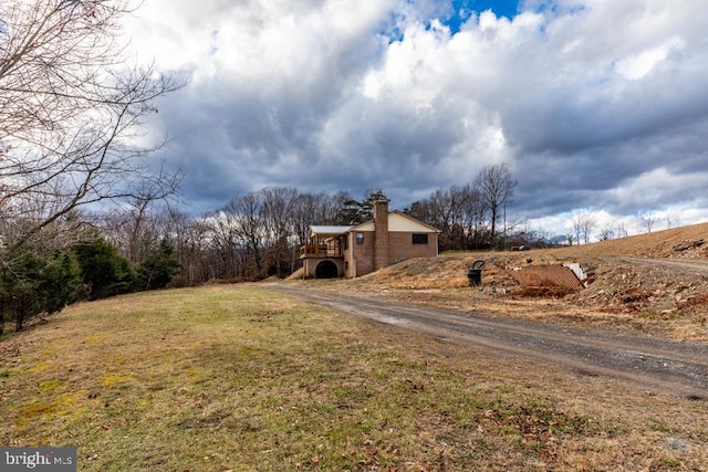 2520 Ridge Rd, Upper Tract, WV 26866 - view of green lawn featuring a deck