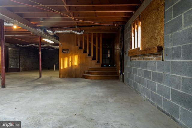 2520 Ridge Rd, Upper Tract, WV 26866 - basement featuring stairway