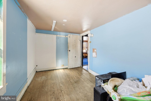 interior space featuring wood-type flooring