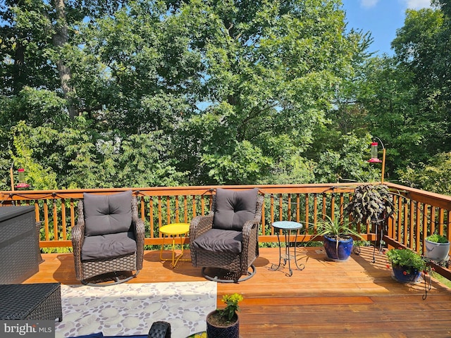 view of wooden terrace