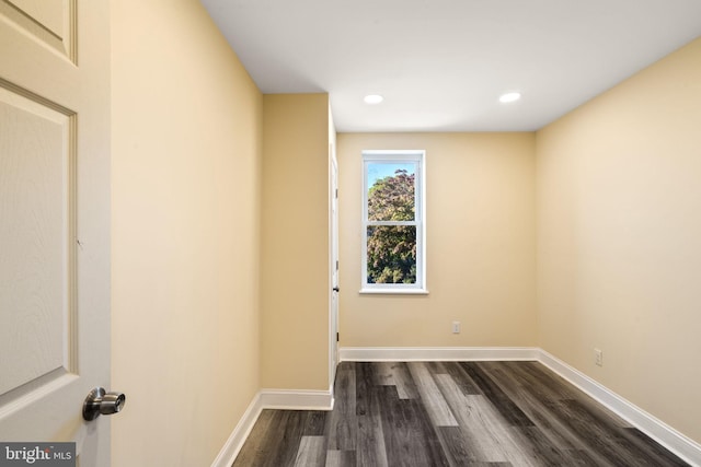 interior space featuring dark hardwood / wood-style floors