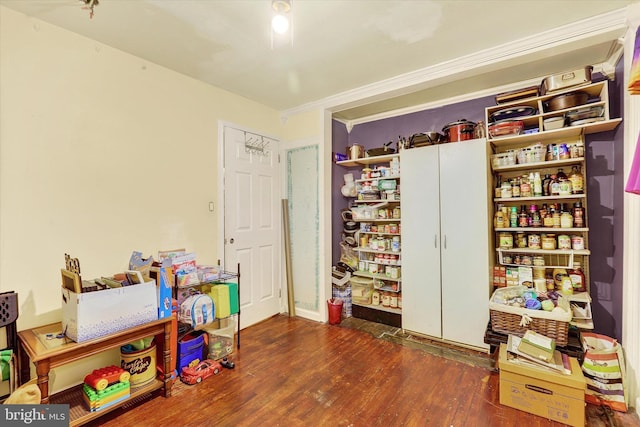 interior space featuring dark hardwood / wood-style flooring