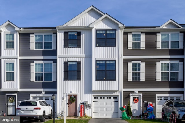 view of property with a garage