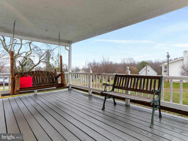 view of wooden terrace