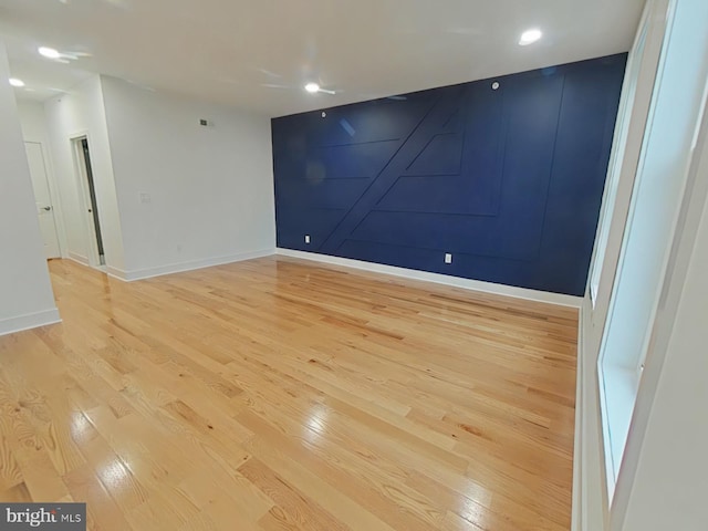 empty room featuring light hardwood / wood-style floors