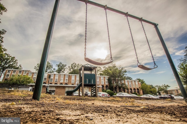 view of jungle gym