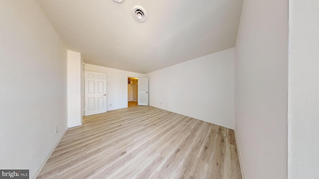 empty room featuring light wood-type flooring