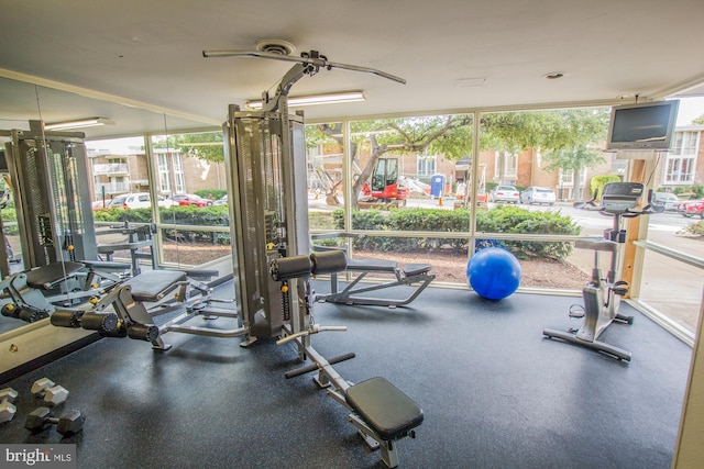 view of workout area