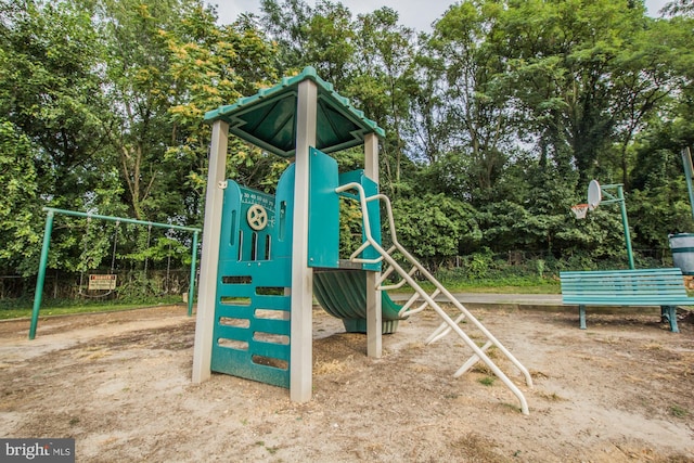 view of jungle gym