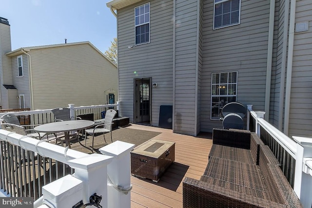 5310 Kelmscot Rd, Rosedale, MD 21237 - deck featuring outdoor dining space