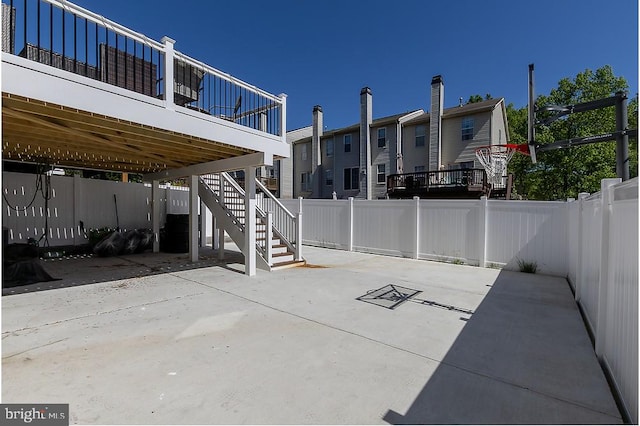 5310 Kelmscot Rd, Rosedale, MD 21237 - view of patio / terrace featuring stairs and fence