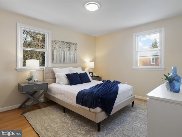 bedroom featuring hardwood / wood-style floors