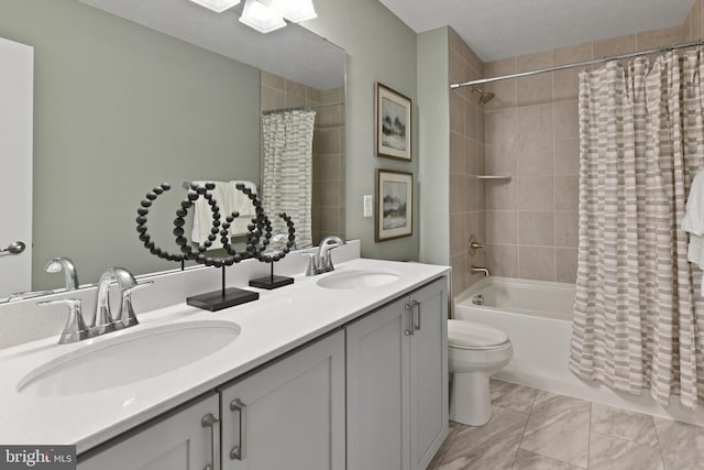 8 Timberidge Dr, Fredericksburg, VA 22406 - full bathroom featuring double vanity, toilet, and shower / tub combo