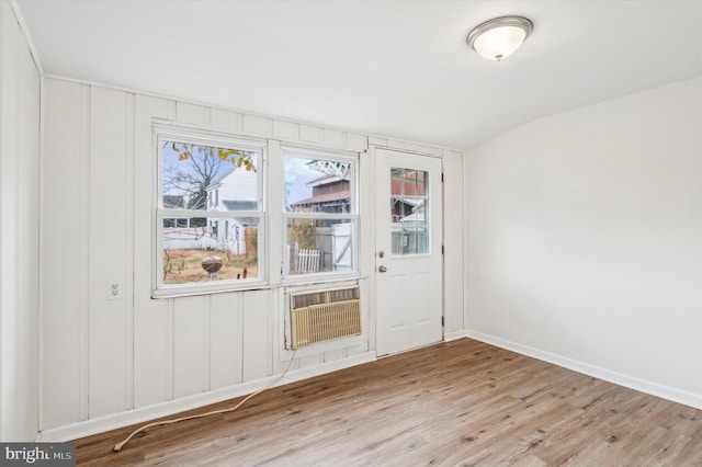 unfurnished room featuring light wood-type flooring