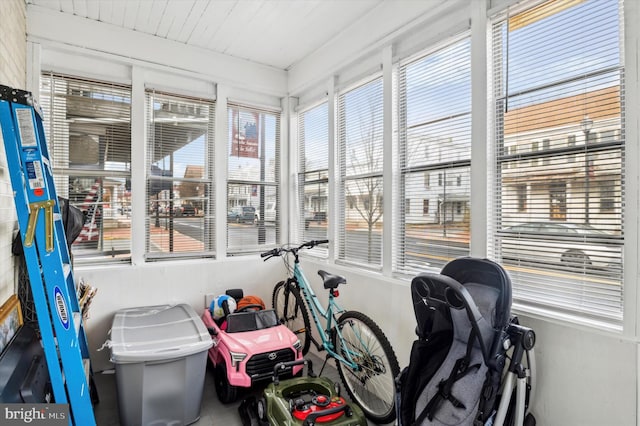 view of sunroom