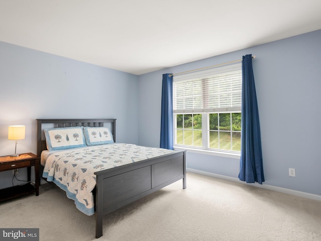 view of carpeted bedroom