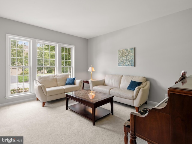 view of carpeted living room