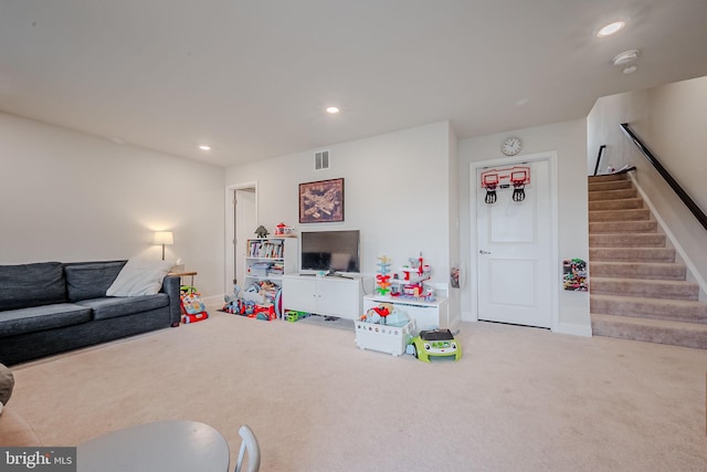 view of carpeted living room