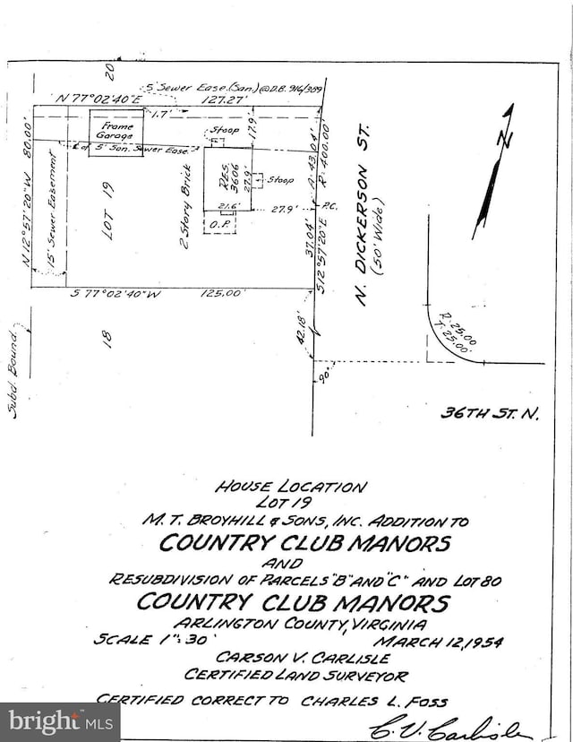 3606 N Dickerson St, Arlington VA, 22207 land for sale