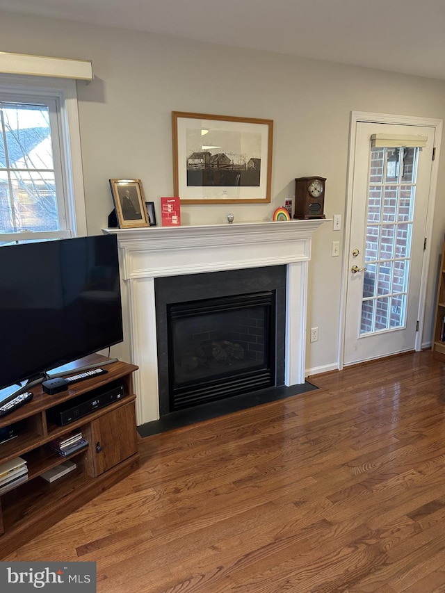 details with hardwood / wood-style floors