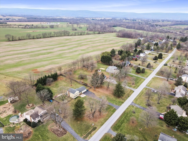 drone / aerial view with a rural view