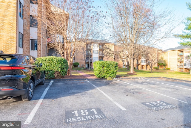 view of parking / parking lot