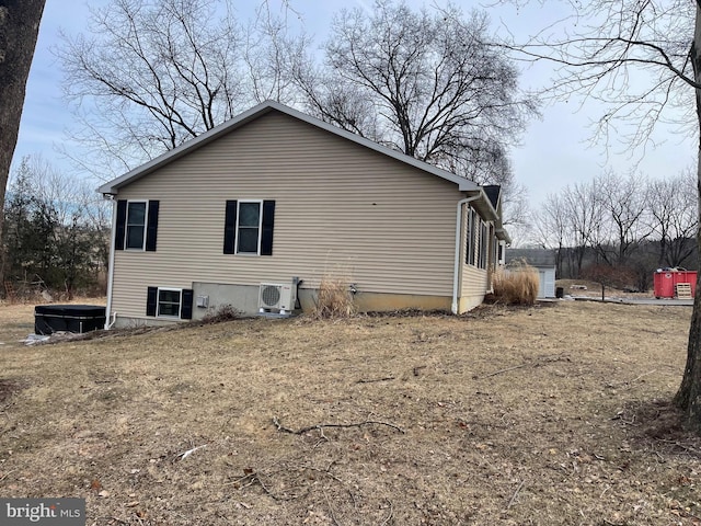 view of property exterior featuring ac unit