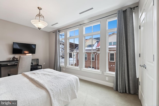 bedroom featuring carpet